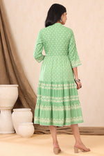 Thumbnail for Juniper Green Viscose Rayon Dress - Distacart