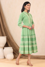 Thumbnail for Juniper Green Viscose Rayon Dress - Distacart