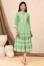 Thumbnail for Juniper Green Viscose Rayon Dress - Distacart