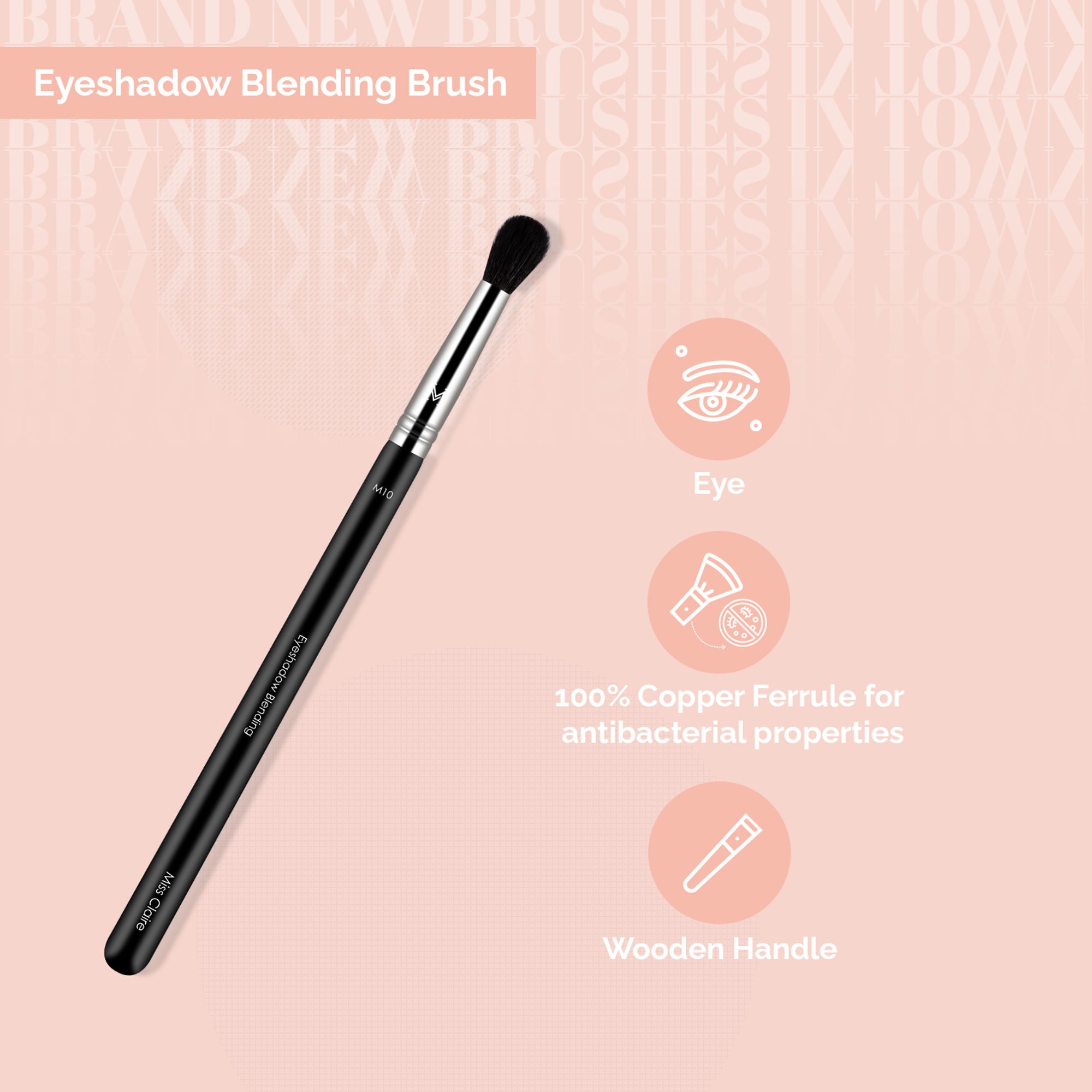 Miss Claire M10 - Eyeshadow Blending Brush - Chrome