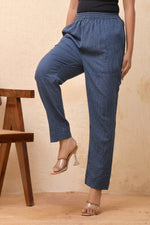 Thumbnail for Vaasva Women Royal Blue Straight Pant
