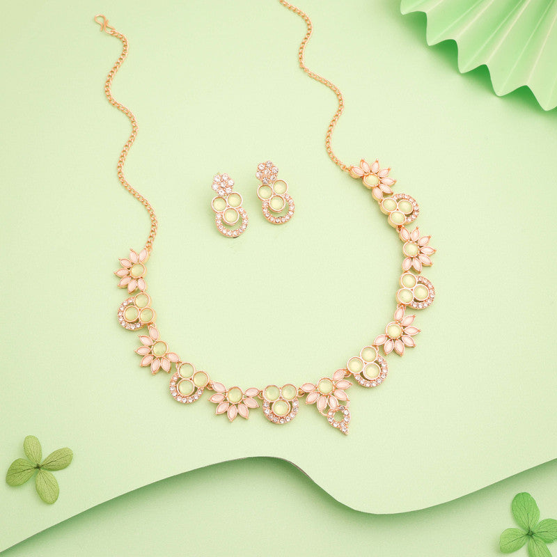 Tehzeeb Creations Gold Pleate Sea Green Choker Necklace With Stud - Distacart