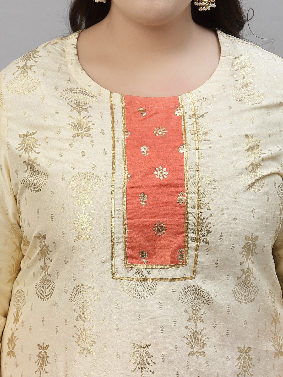 Sztori Plus Size Floral Printed Regular Kurta With Trousers - Distacart