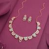Tehzeeb Creations Gold Pleate Sky Blue Choker Necklace With Stud - Distacart