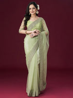 Thumbnail for kasee Ethnic Motifs Embellished Net Sarees