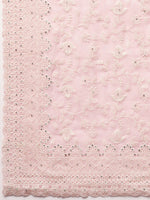 Thumbnail for kasee Floral Embroidered Pure Chiffon Saree - Distacart