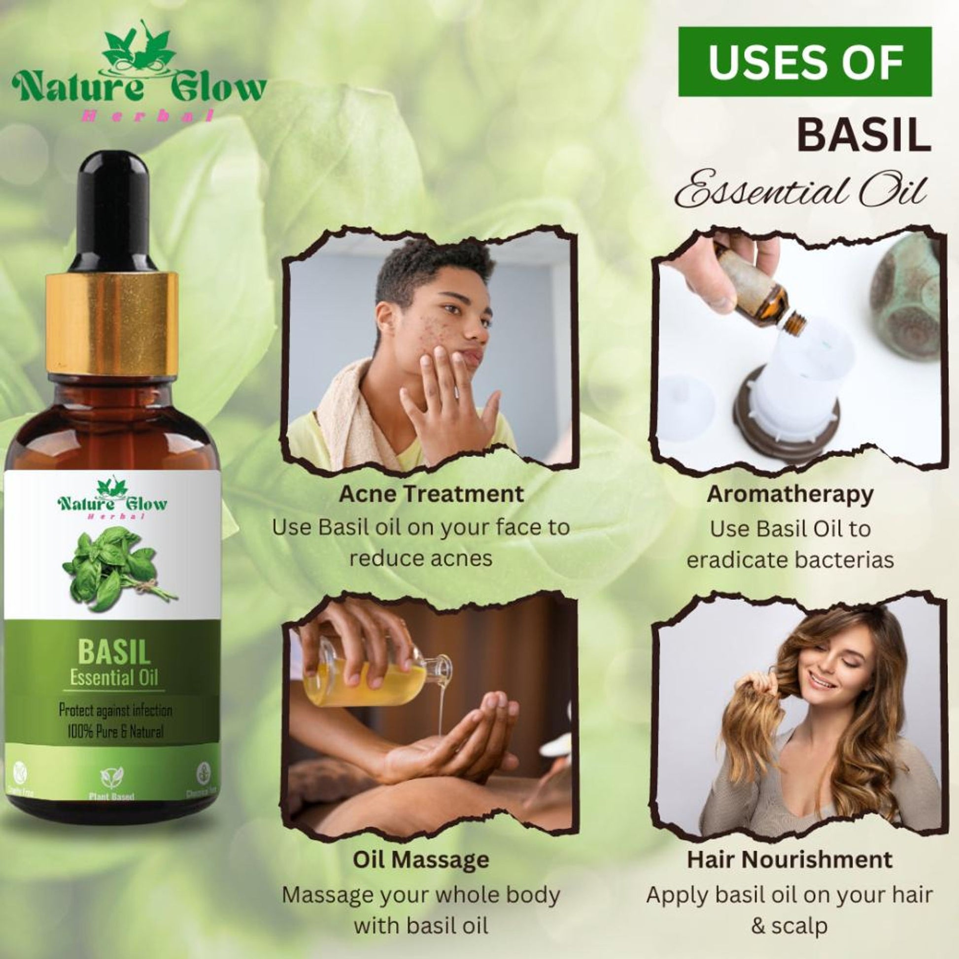 Nature Glow Herbal Basil Essential Oil - Distacart