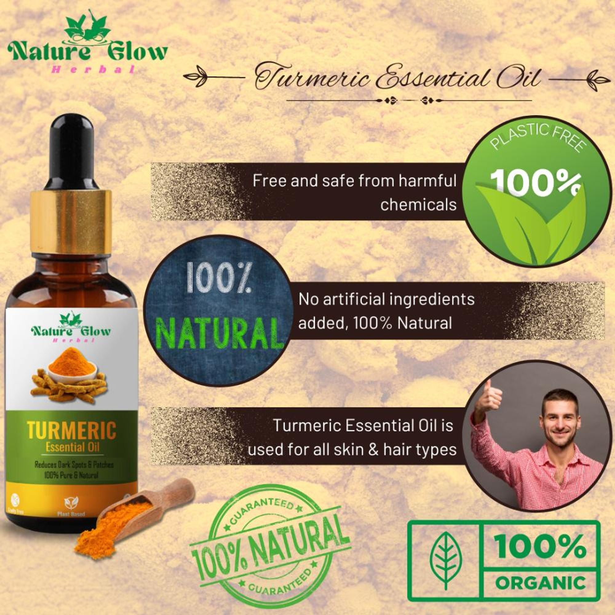 Nature Glow Herbal Turmeric Essential Oil - Distacart