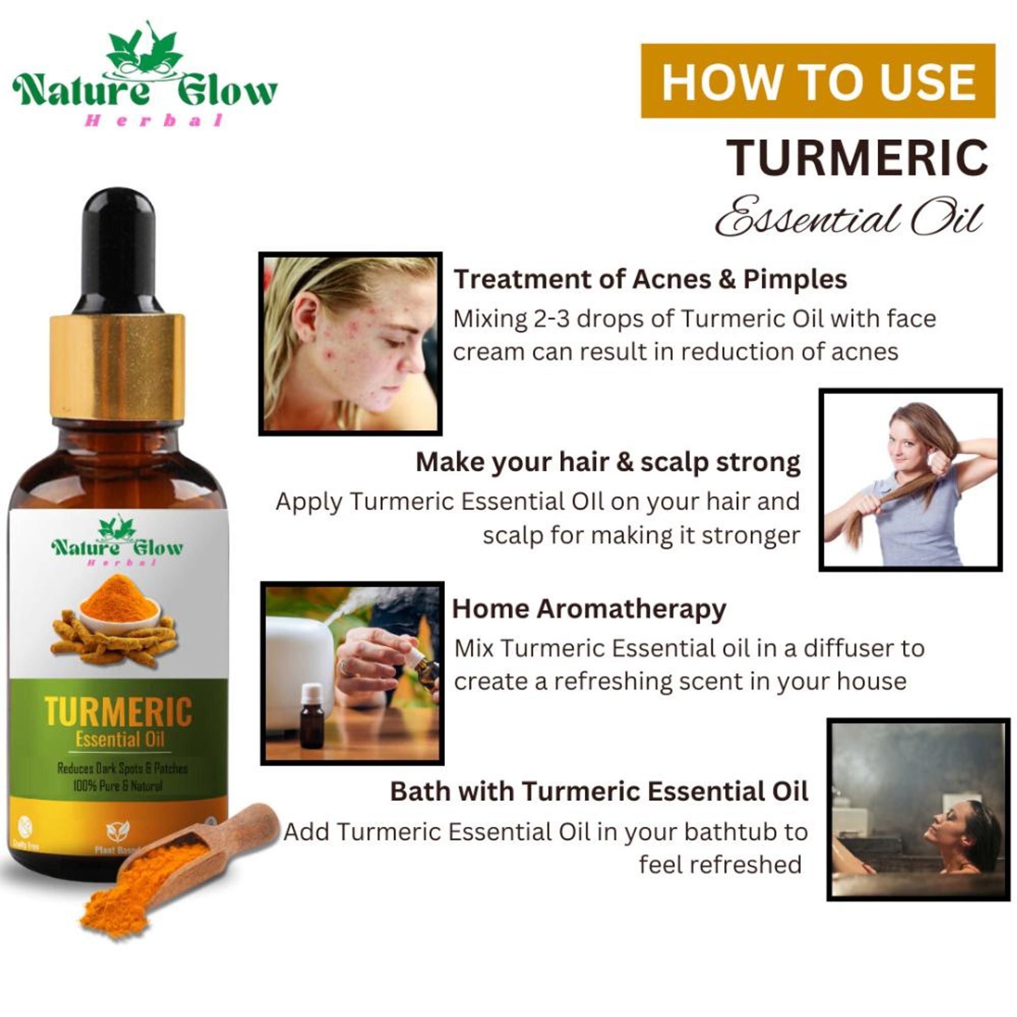 Nature Glow Herbal Turmeric Essential Oil - Distacart
