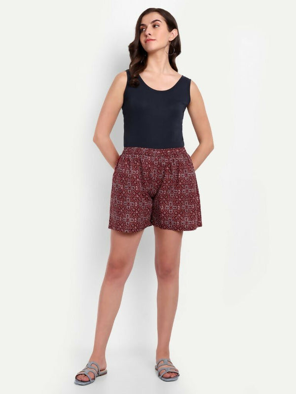 Alvano Printed Maroon Boxer Shorts - Distacart