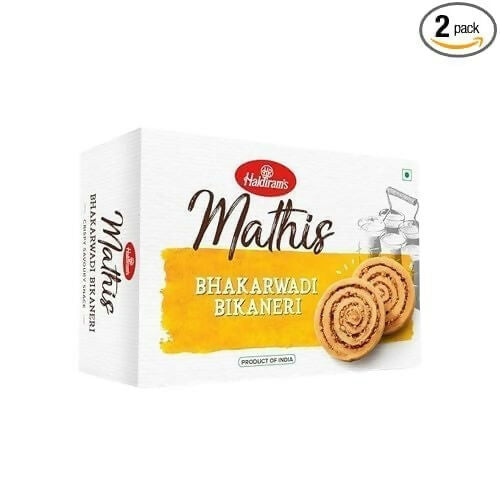Haldiram's Bikaneri Bhakarwadi Mathis Indian Tea Time Crunchy Party Snack