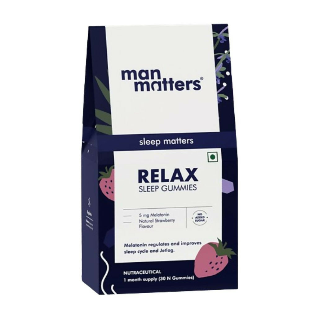 Man Matters Relax Melatonin Sleep Gummies - No Added Sugar - Distacart