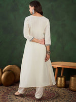 Thumbnail for Sangria Floral Embroidery Kurta Sets - Distacart