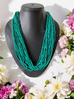 Thumbnail for Inhanns Handmade Beaded Multilayer Necklace, 20 Layers - Sea Green - Distacart