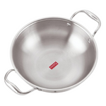 Thumbnail for Hazel Triply Stainless Steel Induction Bottom Kadhai - Distacart