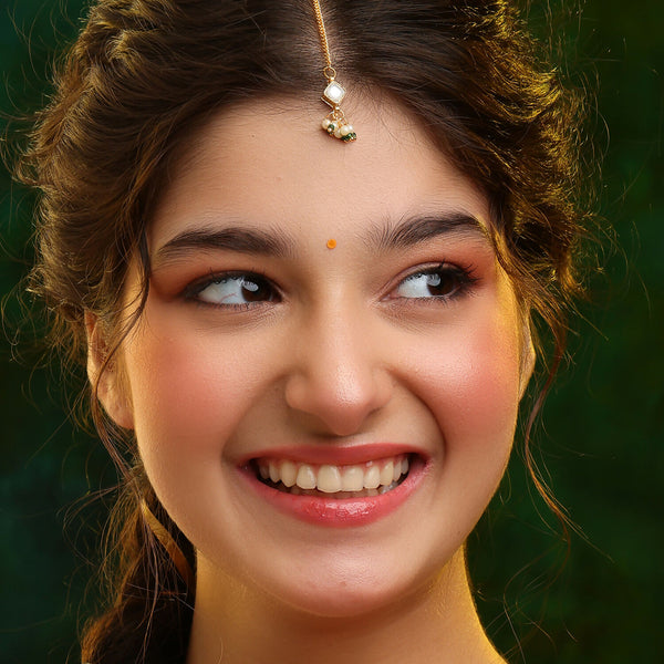 Ruby Raang Jhumka Drop Tikka - Distacart