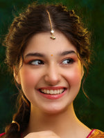 Thumbnail for Ruby Raang Jhumka Drop Tikka - Distacart