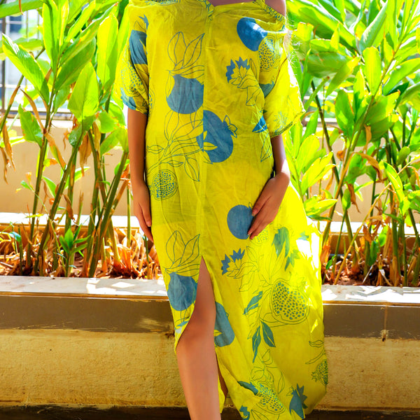 Noroke Pure Muslin Printed Off Shoulder Long Kaftan - Distacart