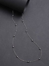 Thumbnail for NVR Women's Silver-Toned Artificial Beads German Silver Oxidised Chain - Distacart