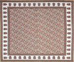 Thumbnail for Brown Floral Printed Cotton 300TC Super King Bedsheet With 2 Zipper Pillow Covers - King Size by House of Ree - Distacart