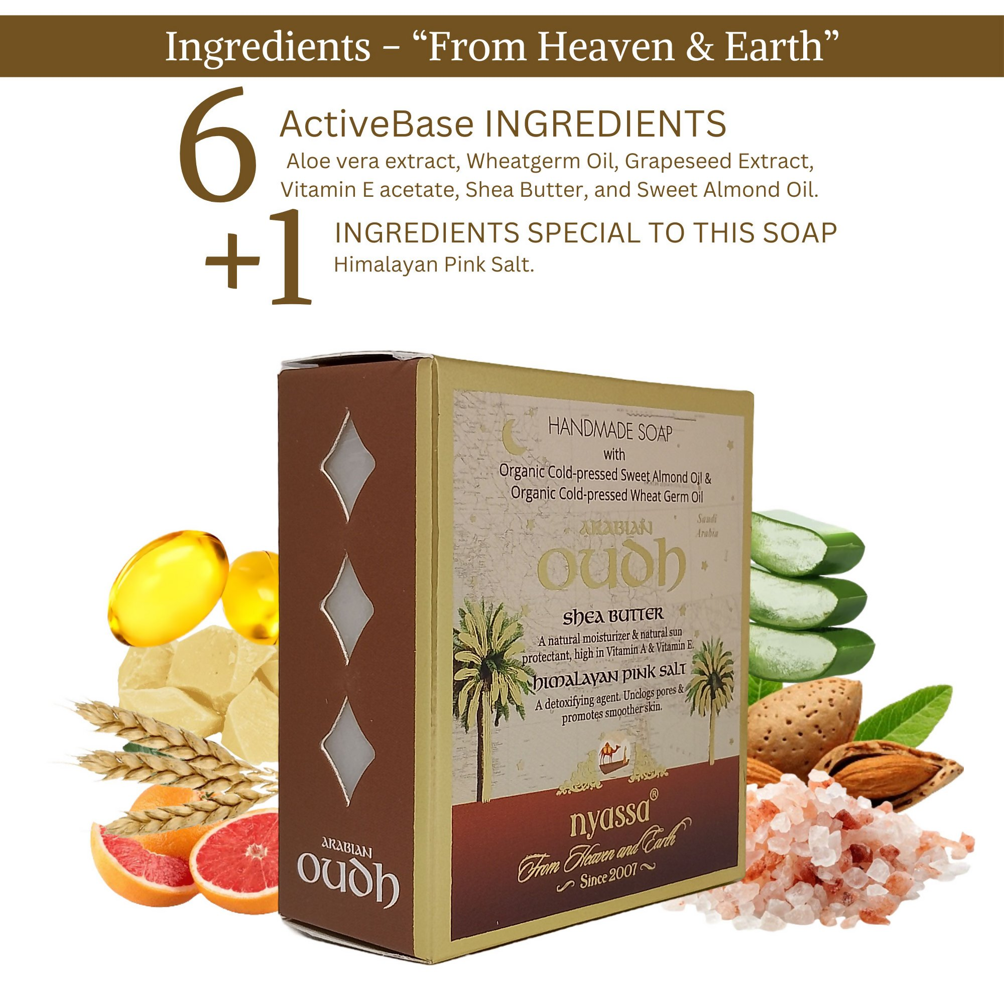 Nyassa Premium Arabian Oud Handmade Natural Bathing Soap - Distacart