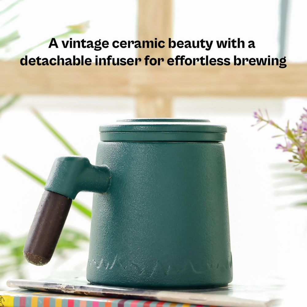 Udyan Tea Infuser Mug - Forest Green - Dista