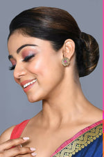 Thumbnail for Joban Fashion Women Brass And Ruby Stone Golden Ruby Earrings - Distacart