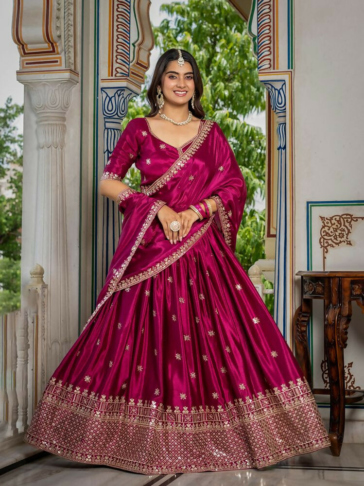 Lehenga Mart pink Designer Wedding Wear Lehenga Choli - Dista