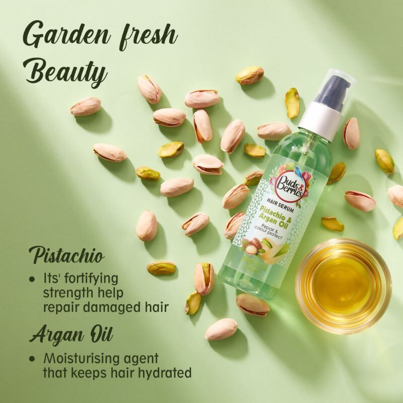 Buds & Berries Pistachio & Argan Oil Hair Serum - Distacart