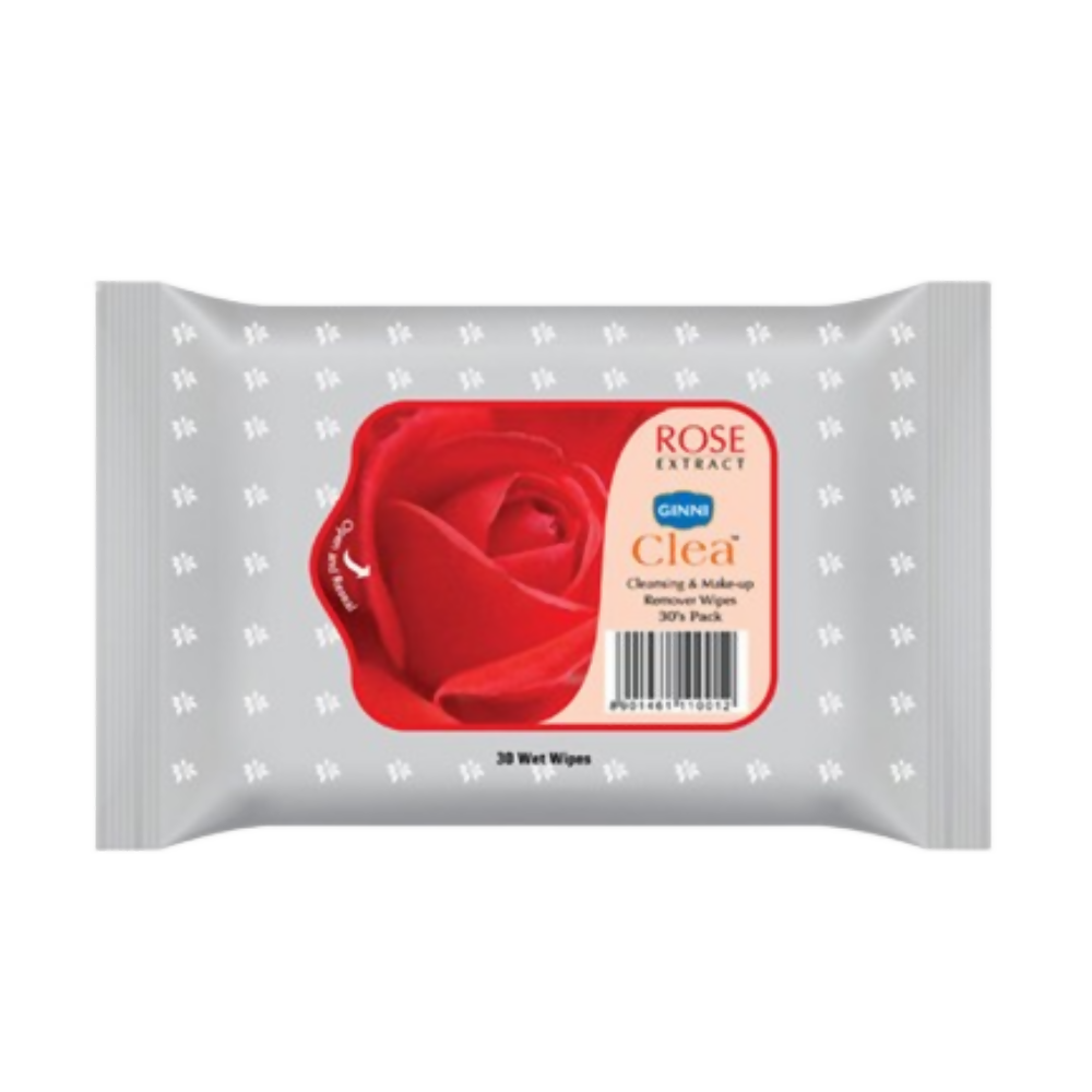 Ginni Set of 5 Rose Cleansing & Makeup Remover Wet Wipes - Dista