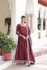 Joban Fashion Maroon Readymade Kurta Set With Sequence embroidery Work - Distacart