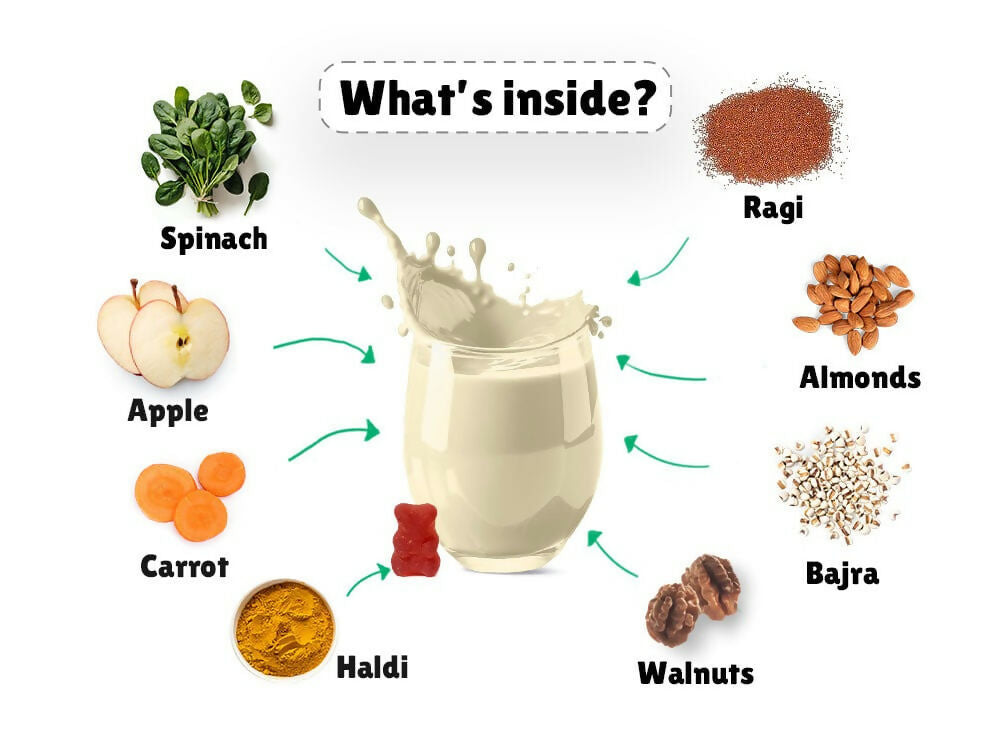 Little Joys Nutrimix Nutrition Powder Kulfi Almond + Multivitamin Gummies Combo - Distacart