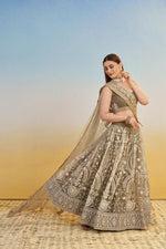 Thumbnail for Aastha Fashion Ivory Butterfly Net White Cotton Thread Work And Sequence Work Embroidery Wedding Wear Lehenga Choli - Distacart