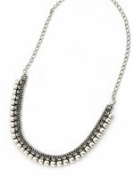 Thumbnail for NVR Women Oxidised Silver Plated Necklace - Distacart
