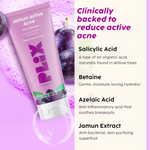 Thumbnail for PLIX The Plant Fix Jamun Active Acne Regime - Cleanser, Acne Mark Serum, Moisturizer & Body Wash For Women & Men - Distacart