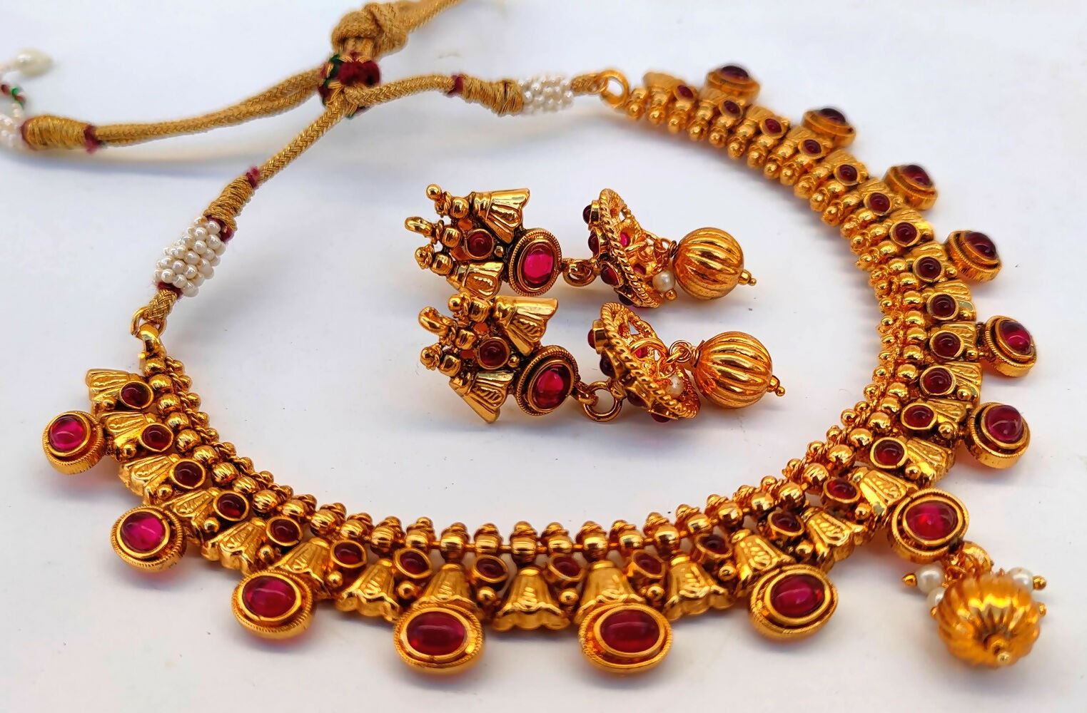 Kemp Antique Pink Necklace Set - Distacart