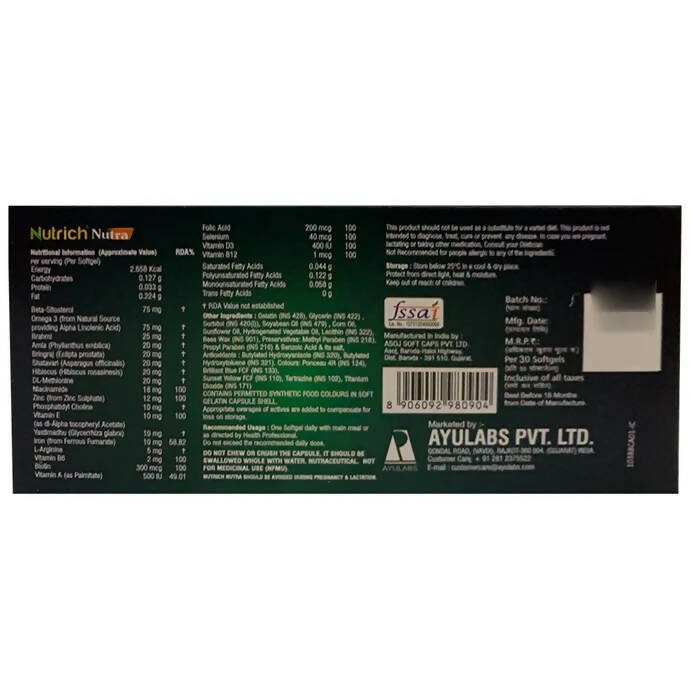 Ayulabs Nutrich Nutra Softgel Capsules - Distacart