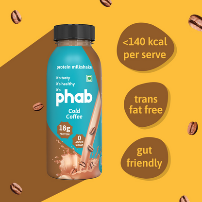 Phab Protein Milkshake With protein Cold Coffee Protein Shake - Dista