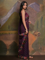 Thumbnail for NOZ2TOZ Women's Georgette Purple Embellished Designer Saree With Blouse Piece - Distacart