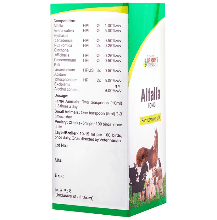 Bakson's Homeopathy Alfalfa Tonic For Veterinary Use - Distacart