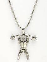 Thumbnail for NVR Men's Silver-Plated Stainless Steel Hanuman Pendant with Chain - Distacart