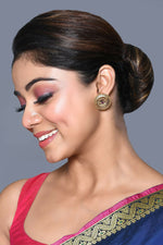 Thumbnail for Joban Fashion Women Brass And Ruby Stone Golden Ruby Earrings - Distacart