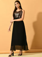 Thumbnail for Myshka Women's Black Empire Party Dress - Distacart