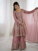 Thumbnail for Teeya Creation New Womens Trendy Embroidery Sequence Work Kurta Set - Dista