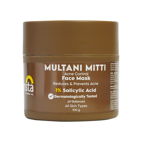 Clensta Multani Mitti Acne Control Face Mask - Distacart