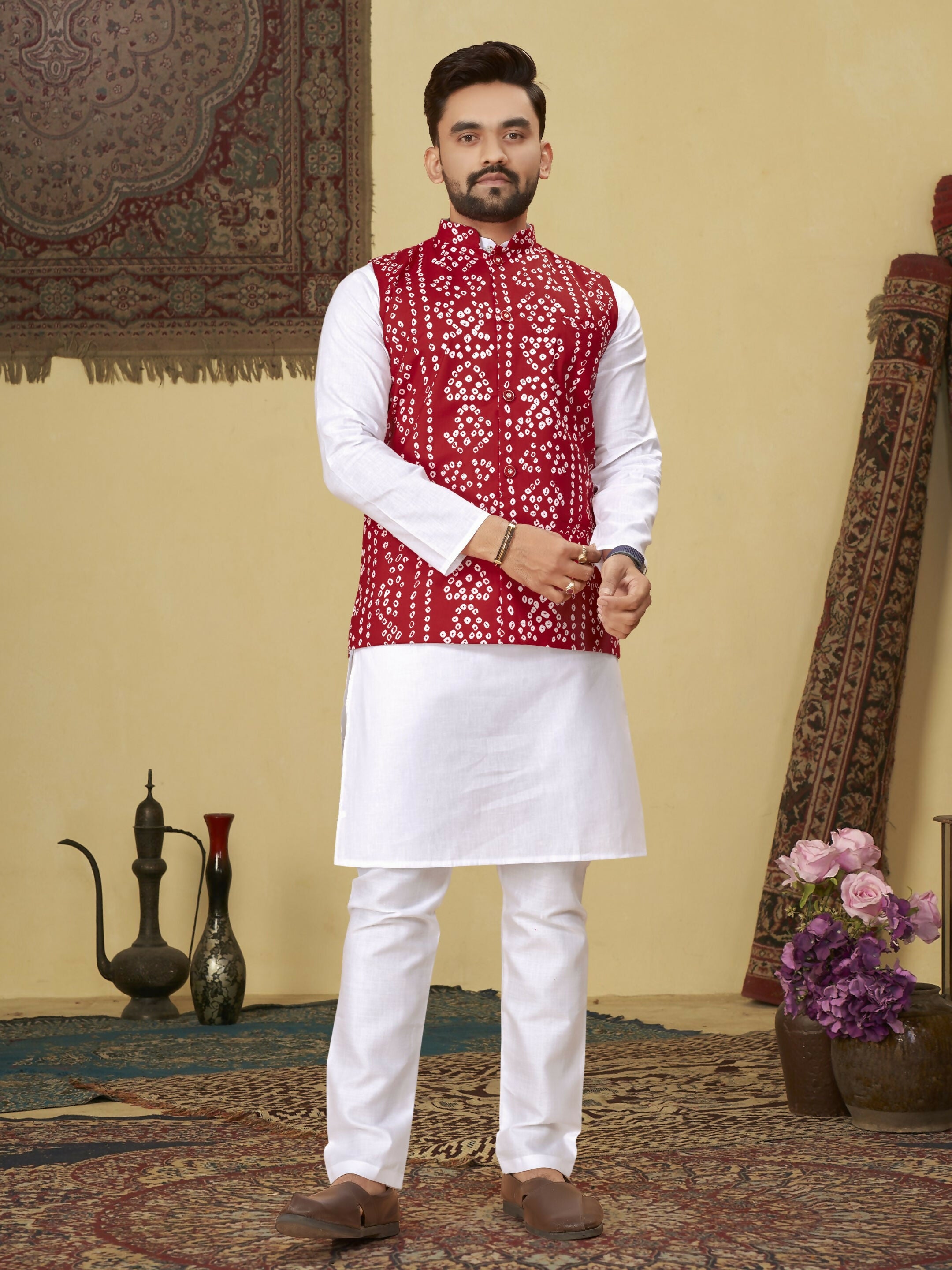Anaita Red Printed Soft Cotton Straight Kurti Kurta - Distacart