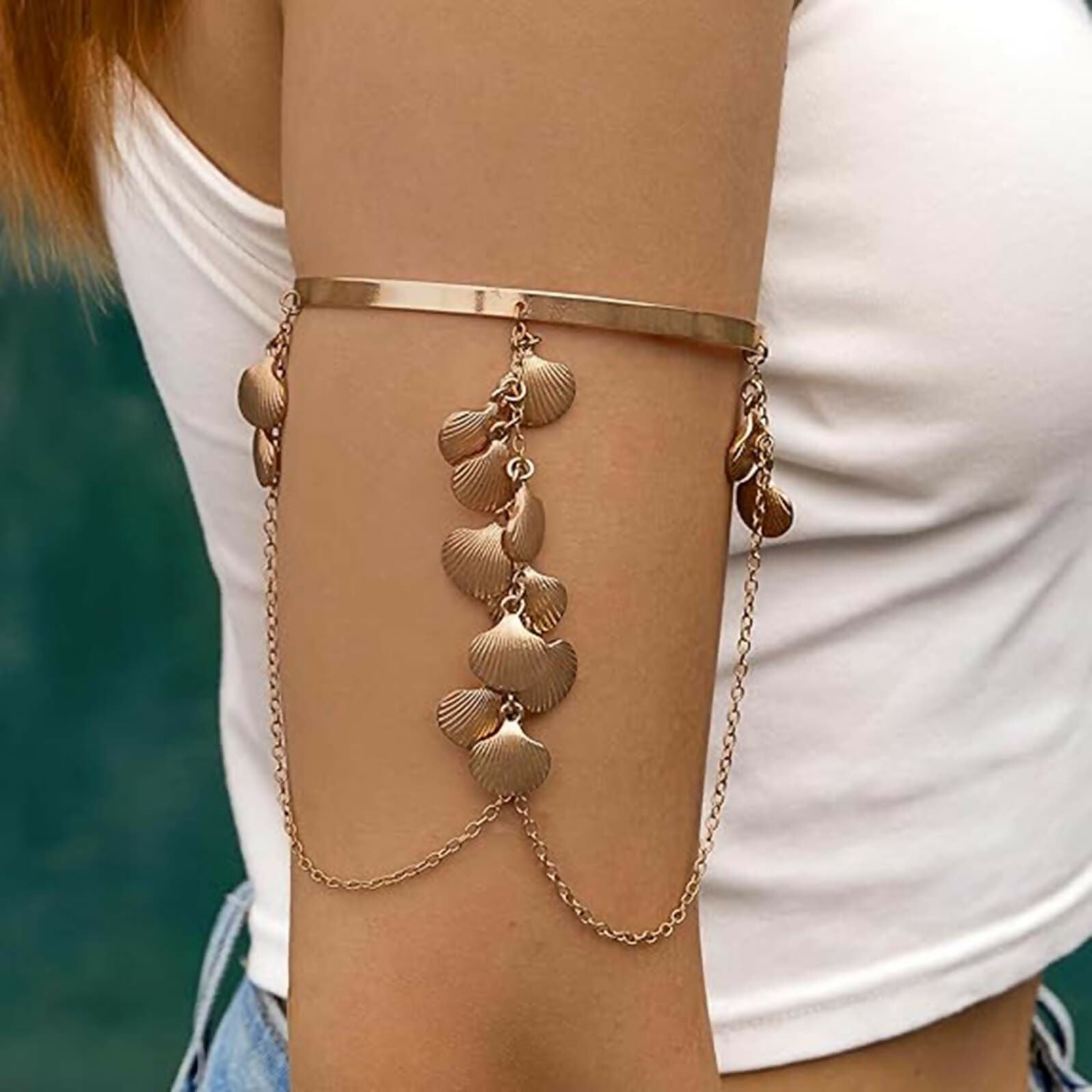 Joban Fashion Golden Alloy Fashion Gold Plated Stylish Kada Bajuband