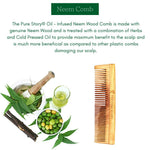 Thumbnail for The Pure Story Oil Infused Neem Wood Dual Comb - Distacart
