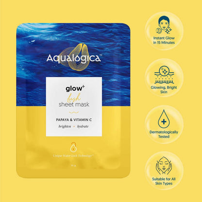 Aqualogica Glow+ Lush Sheet Mask - Distacart
