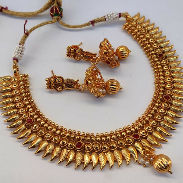 Metallic Necklace Set Pink Agate stones - Distacart